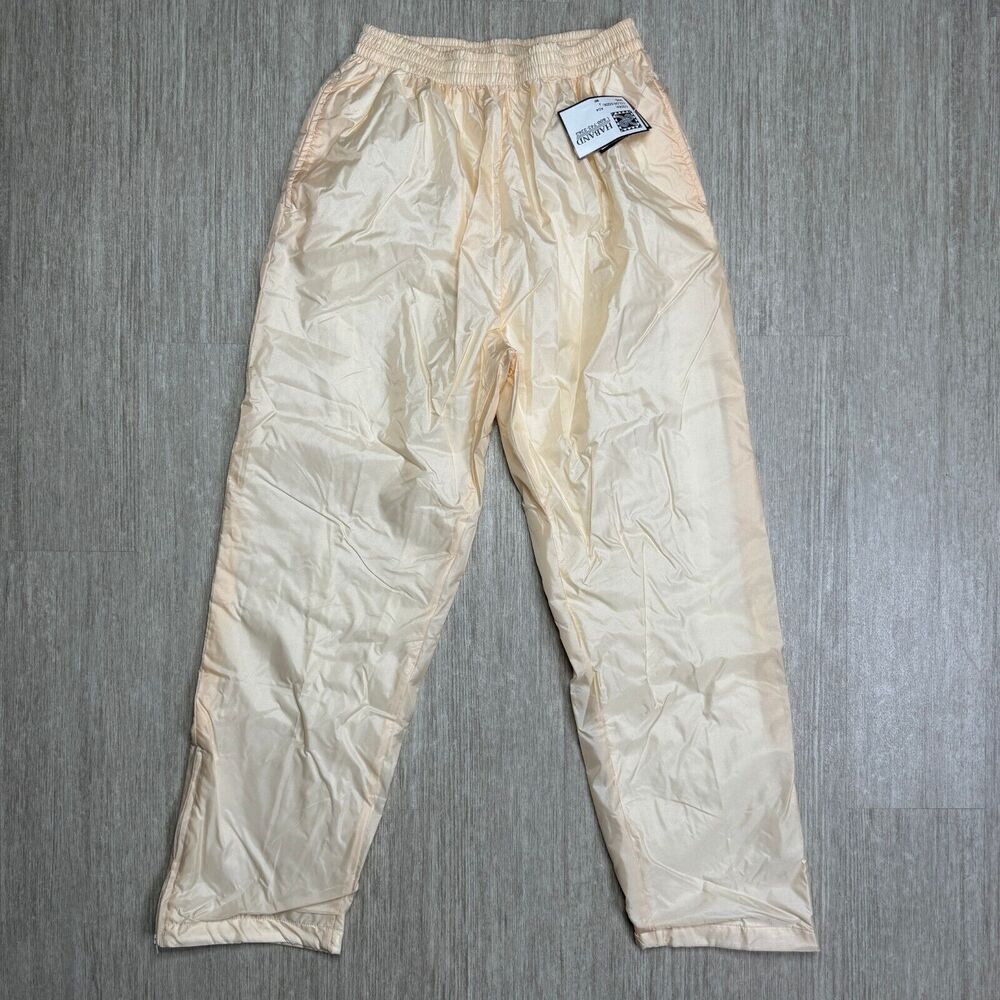 Vintage Haband Womens Sweatpants Joggers Lined Windbreaker NEW MP Peach Yellow